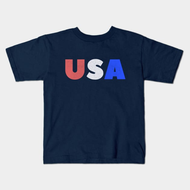 USA 4th July T-Shirt Kids T-Shirt by happinessinatee